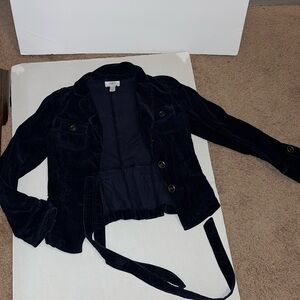 Ann Loft Corduroy Blue Cardigan Jacket